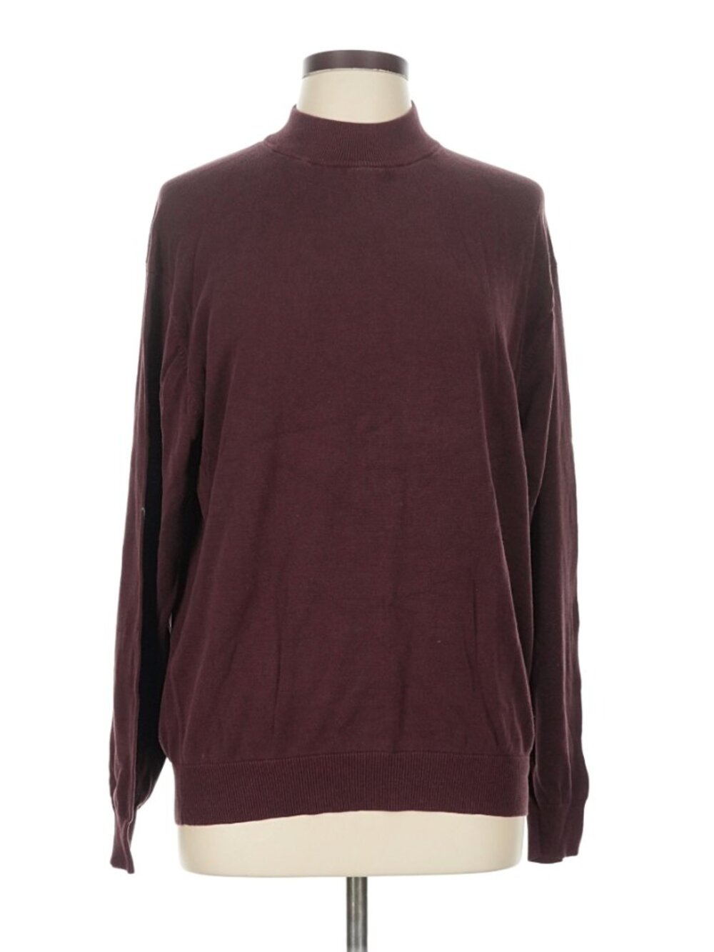 Pronto Uomo Burgundy Silk Blend Lightweight Pull Over L
